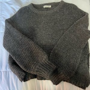 Honeycomb sweater with side slit